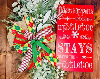 Winter Wreath Christmas Wreath Rustic Winter Wreath Front Door Christmas Wreath Minamalist Holiday Wreath Misteltoe Door Decor Traditional