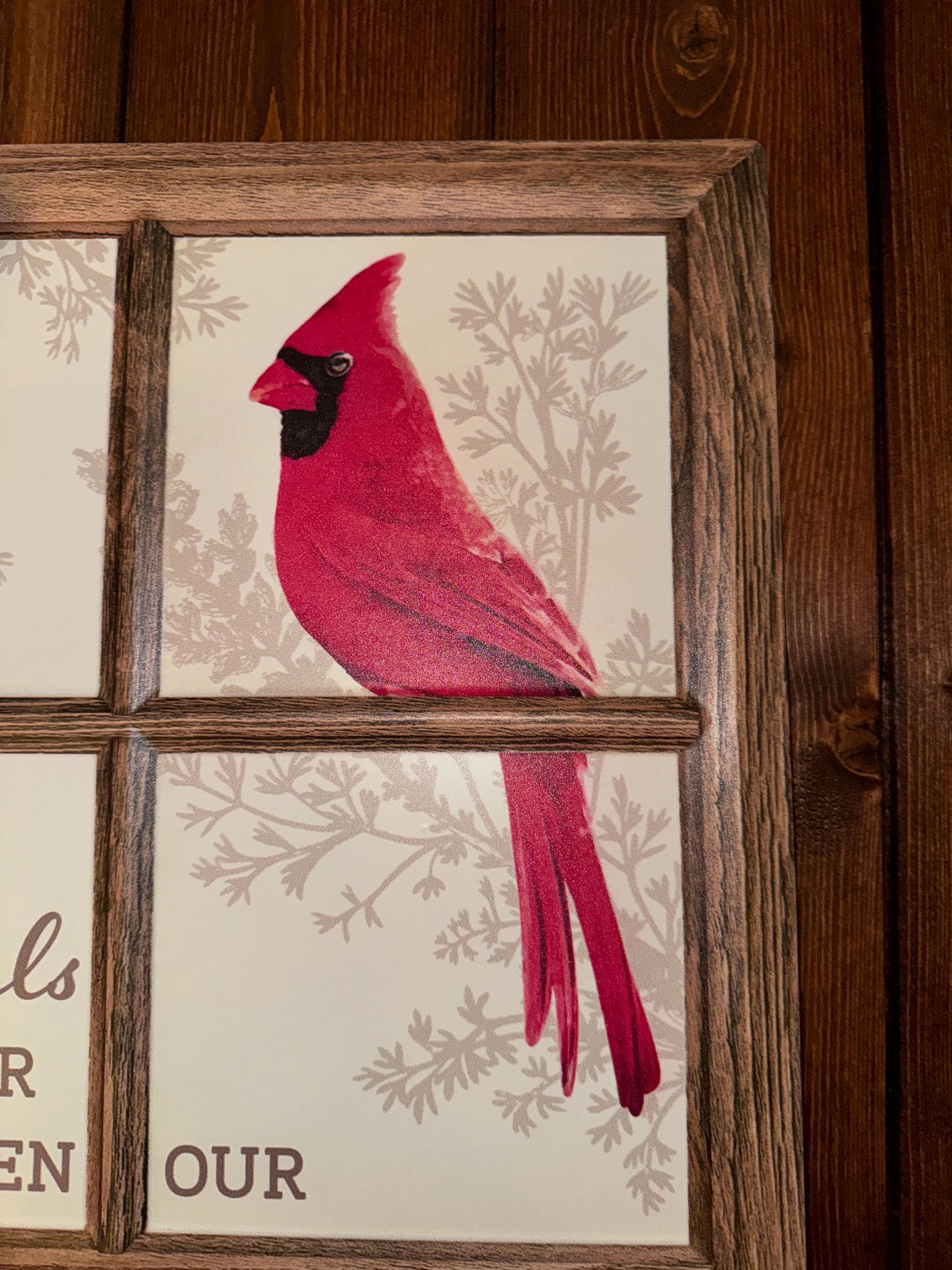 Rustic Cardinal Window Frame Decor, Memorial Gift - Etsy