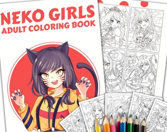 Anime Coloring Book Etsy