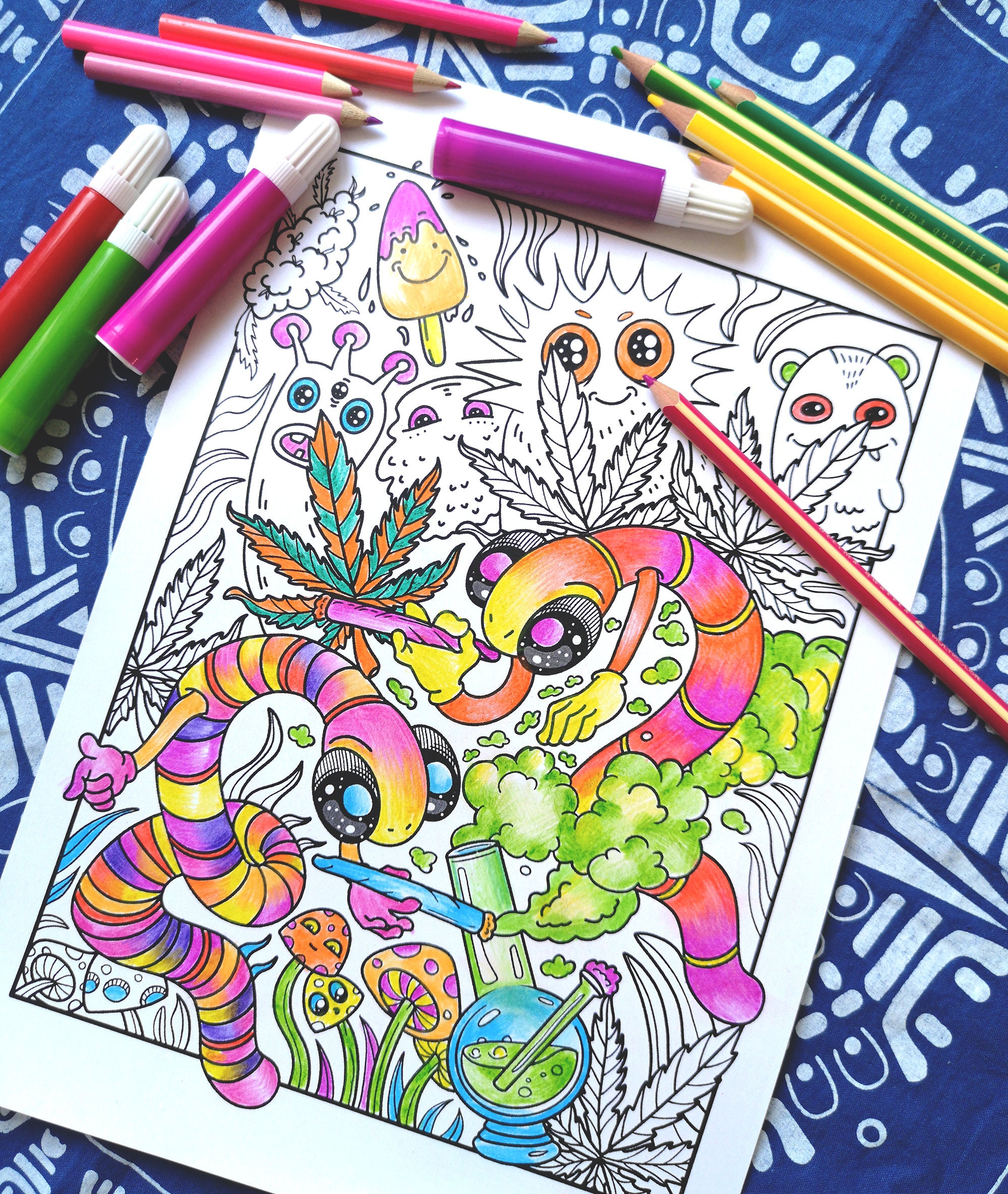 Adult Coloring Book 25 Stoner Coloring Pages Stoner | Etsy