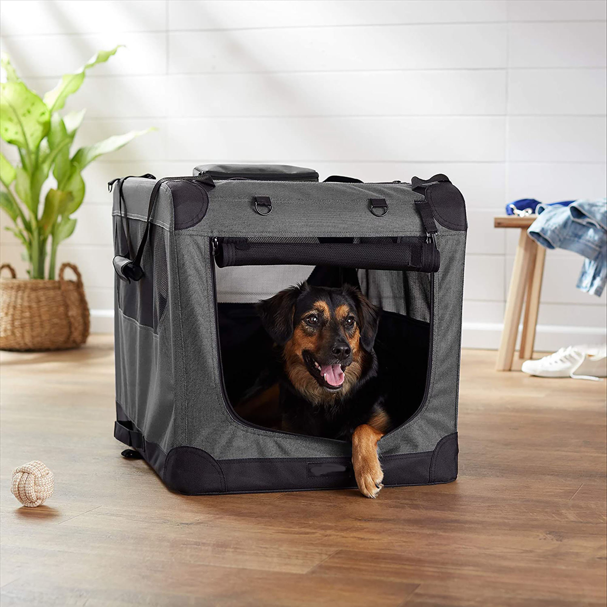 Pet Dog Crate Carrier Kennel Premium Folding Portable Soft Etsy