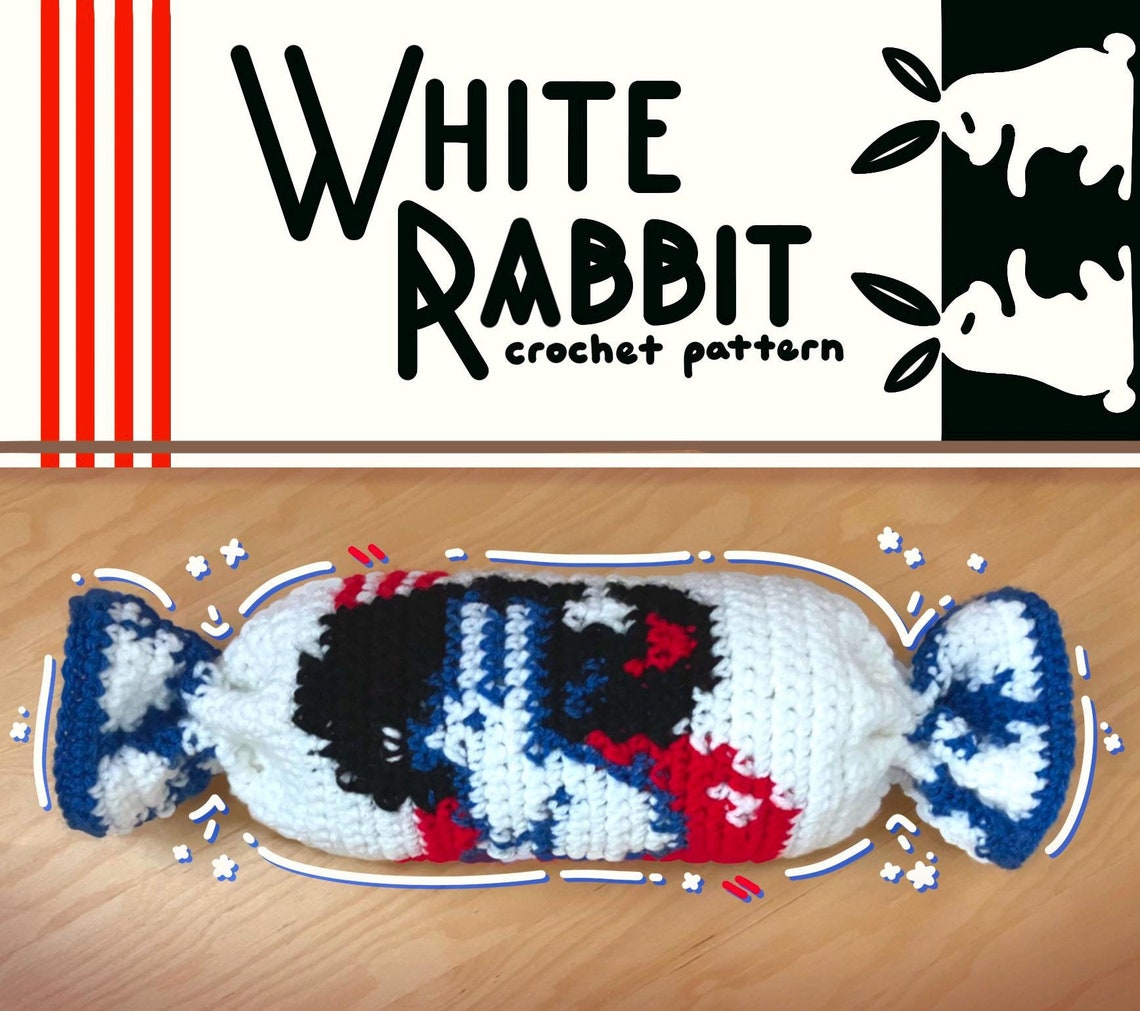 White Rabbit Candy Crochet Pattern (includes Pixel Grid) - Etsy