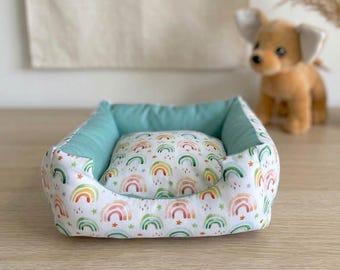 Toy Dog Bed Sewing Pattern | Mini Pet Bed for Dolls, Stuffed Animals (PDF Download)