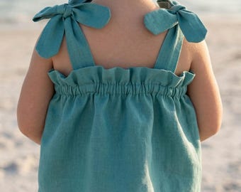 Girls Top Sewing Pattern PDF | Luna Kids Crop Top | Baby & Toddler Summer Top Pattern | Children Sewing Pattern 0M-6Y | Easy Beginner PDF