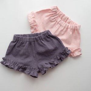 Josey shorts PDF sewing pattern, ruffle shorts, girl shorts, easy sewing pattern