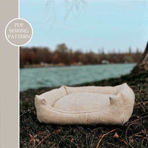 Dog Bed Sewing Pattern: DIY Pet Sofa, 3 Sizes (PDF Pattern)