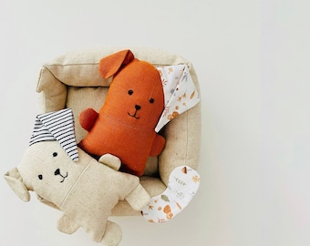 Piper dog, soft toy, PDF sewing pattern