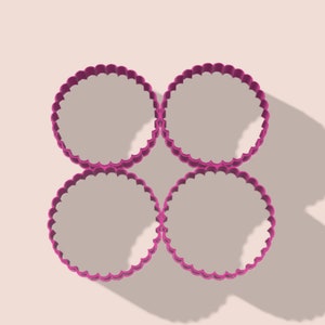 Multi Scalloped Circle Cookie Cutter, sharp edge, easy to cut