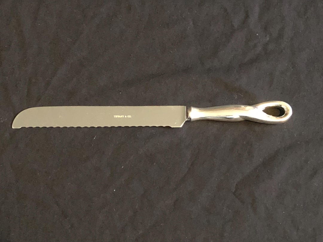 Tiffany Solid Silver Bread Knife Designed by Elisa Peretti Circa
