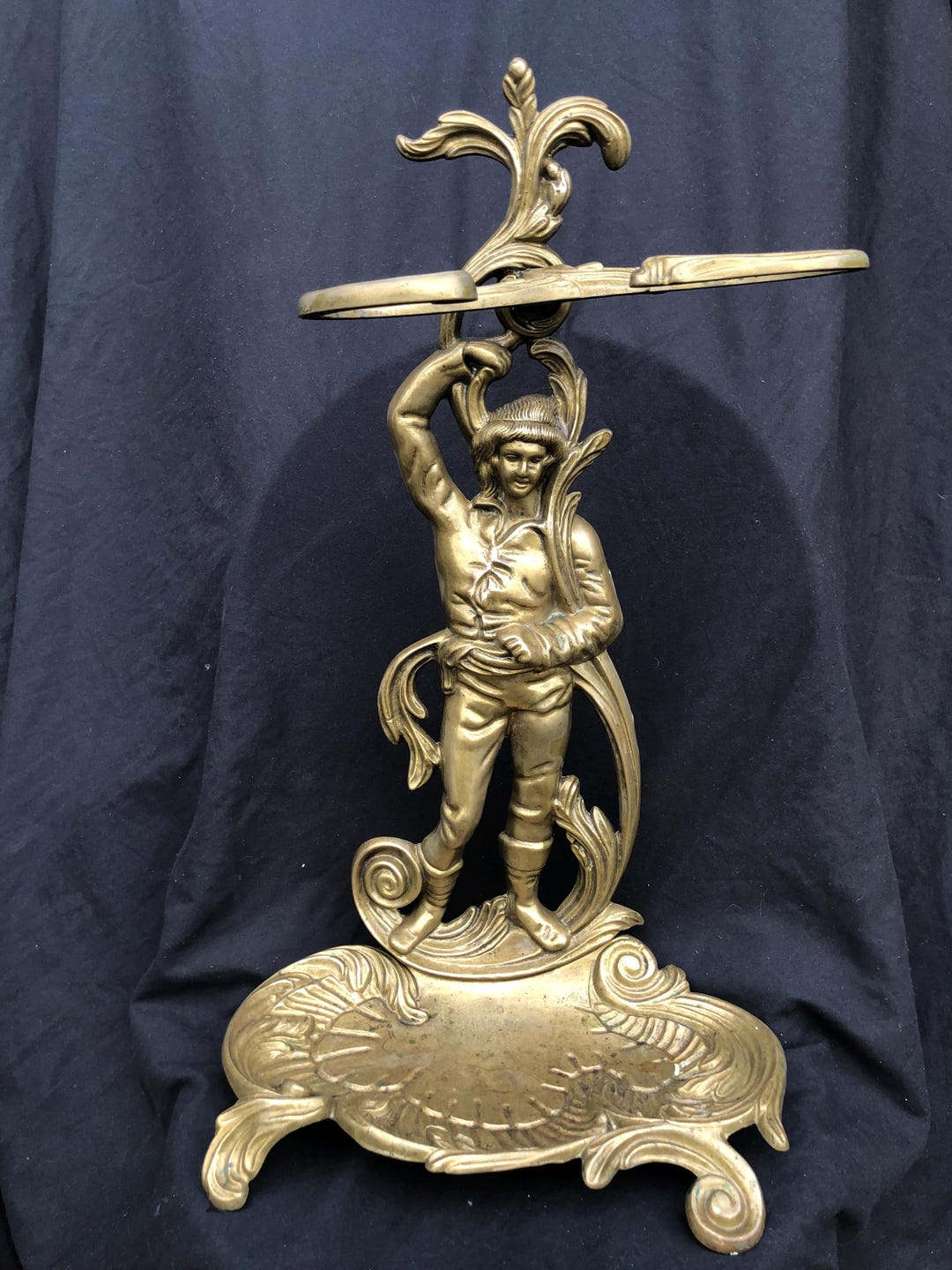 20 世紀初頭のフランスの装飾的な真鍮の傘立て - Etsy 日本