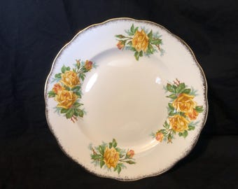 Vintage Royal Albert Bone China Yellow Tea Rose 10 Inch Dinner Plate VGC