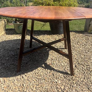 Ercol Drop leaf Dining table Blue label elm