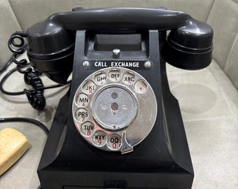 ビンテージ ブラック GPO ベークライト電話機 - 312L - コール交換機
