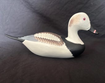 Vintage "Charles Jobes houten geschilderde lokeendminiatuur