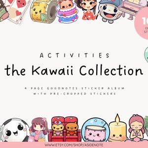 kawaii activities collection digital planner stickers | goodnotes | notability | digital stickers | precropped | png