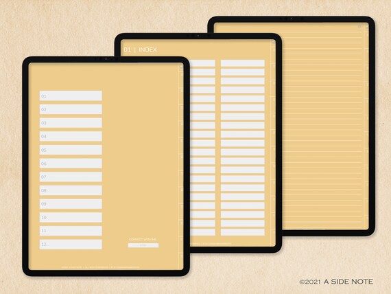 Notability Earthy Digital 12 Subject Notebook Lined Pages Minimalist ...