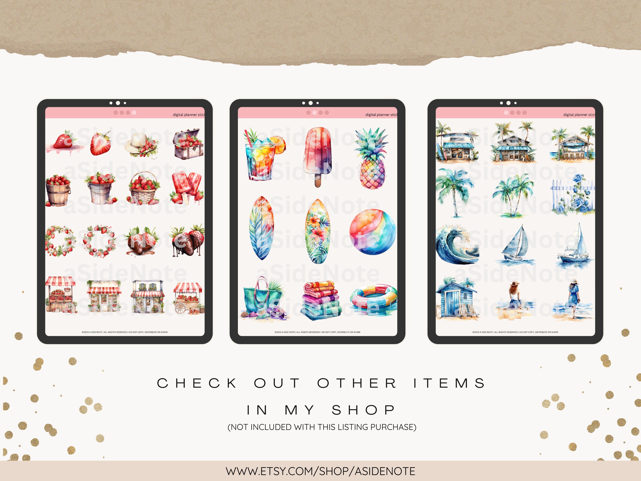 Tropical Collection Goodnotes Planner Stickers Notability Digital ...