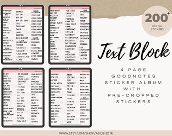 everyday life text goodnotes planner stickers | notability digital stickers | home | chores | work | school | precropped | png