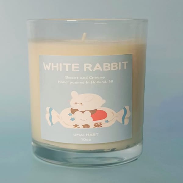 White Rabbit 100% sojawas handgemaakte kaars