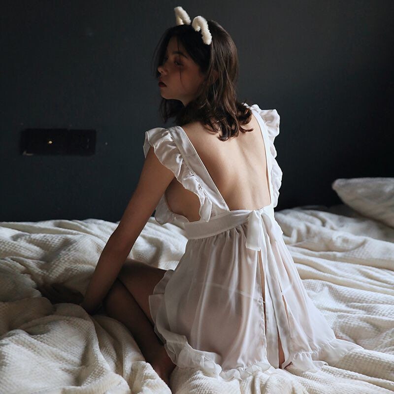 Sheer white nightie sales