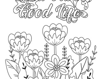 Download Good Vibes Coloring Etsy