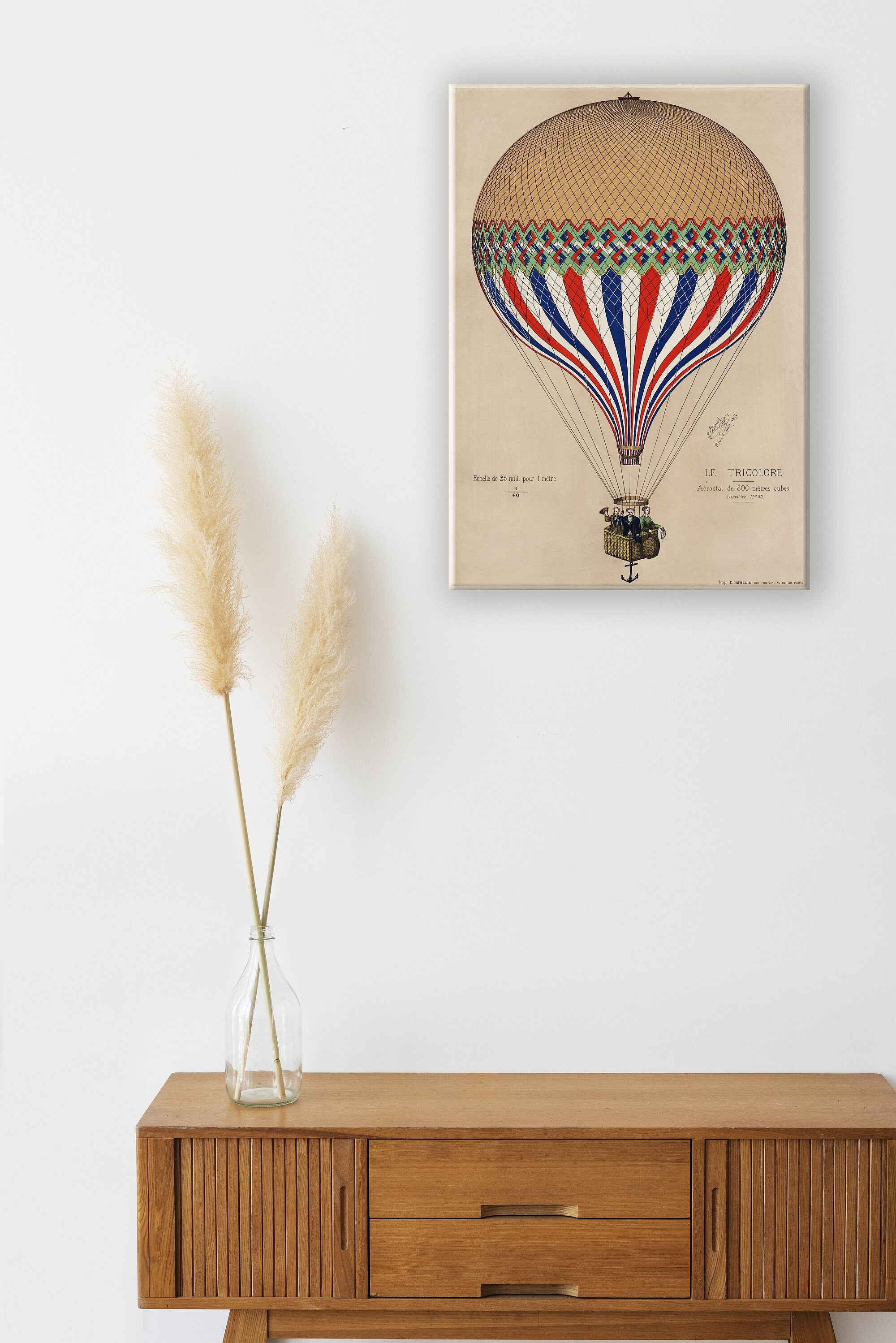 Air Balloon Vintage Poster Print Steampunk Art Aeronautics Illustration ...