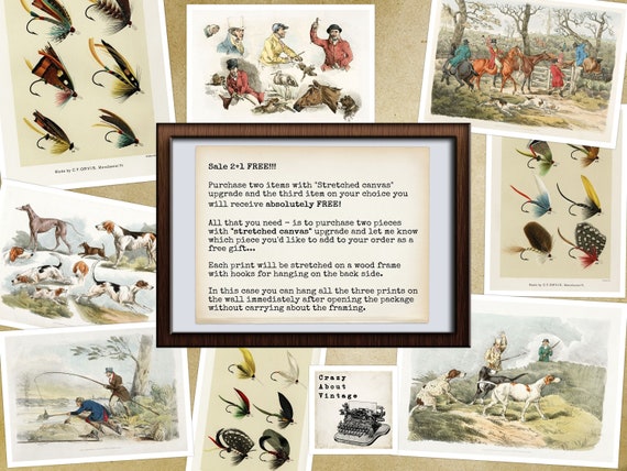Vintage Poster Illustration of Hunting Dogs Scene From Sporting Sketches  Retro British Empire 1800's Hunting Fishing Travel Print -  Canada