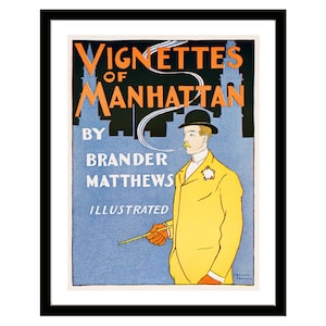 Póster de moda masculina americana vintage de Edward Penfield. Impresión de portada de revista. Póster enmarcado de moda de accesorios vintage. Impresión Art Nouveau