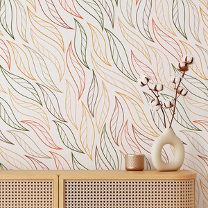 Abnehmbare Floral Tapete, Wandbild Floral Tapete, Botanische benutzerdefinierte Floral Tapete, Akzent Floral Tapete, Große Druck Floral Tapete