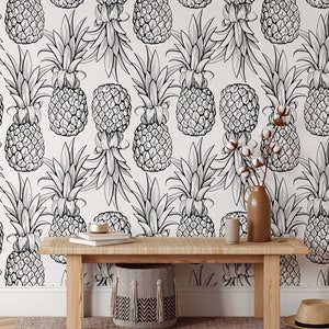 Abnehmbare tropische Blumen Tapete, Wandbild BlumenTapete, botanische benutzerdefinierte Floral Tapete, Akzent Floral Tapete, große Druck Tapete