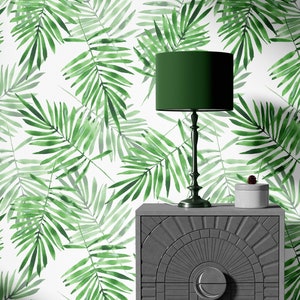 Abnehmbare tropische Blumen Tapete, Wandbild BlumenTapete, botanische benutzerdefinierte Floral Tapete, Akzent Floral Tapete, große Druck Tapete
