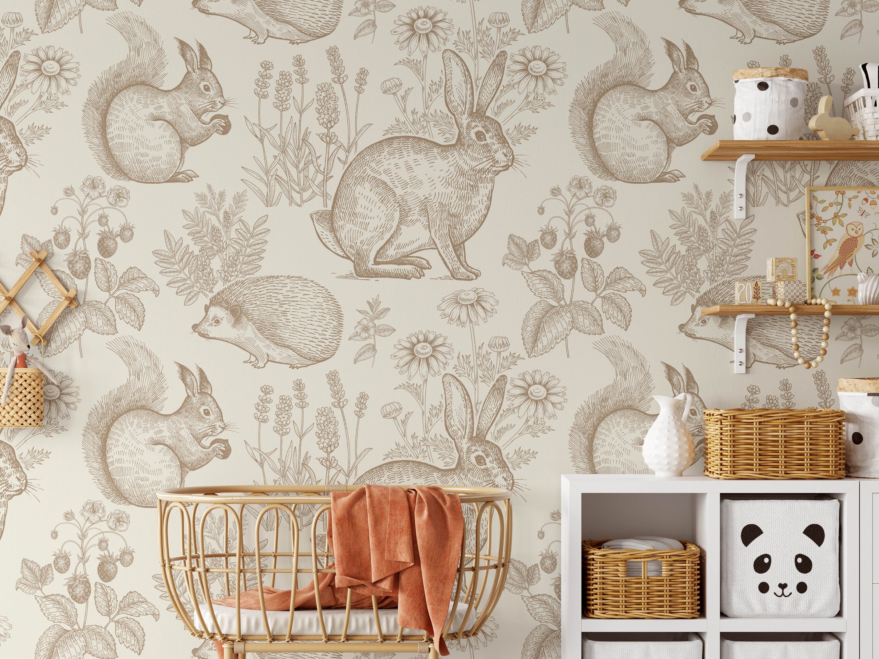 Vintage Rabbit Wallpaper