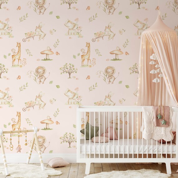 Woodland nursery wallpaper discount