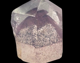 Punta di quarzo fantasma rosso naturale da 63,61 ct, 27,28 mm × 20,34 mm × 15,23 mm, torre di cristallo di quarzo ematoide, pietra curativa, campione minerale Medita