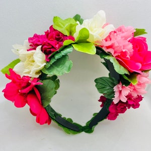 Blumen Haarschmuck, Blumenkrone, Tocado de Flores, Blumen Haarband, Tocado, Kopfschmuck, Catrina, Dia de los Muertos, Tag der Toten