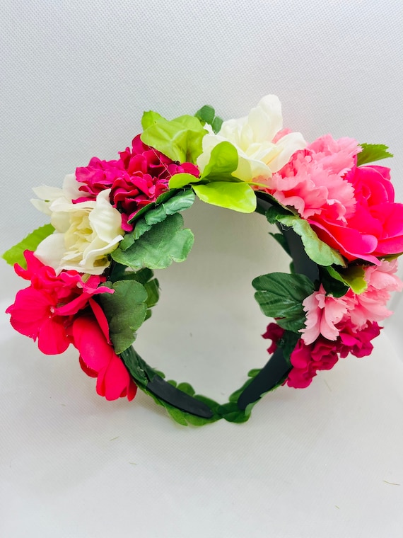 Handmade Flower Headband, Catrina Day of the Dead Headpiece  display picture 3
