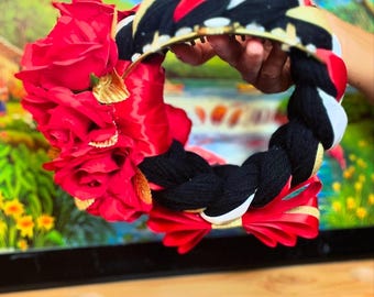 Folklorico  Headpiece, Tocado, Veracruz Tocado, Veracruz Headpiece, Folklorico Tocado, Headpiece, , Head Crown, Folklorico Braid, Trenza