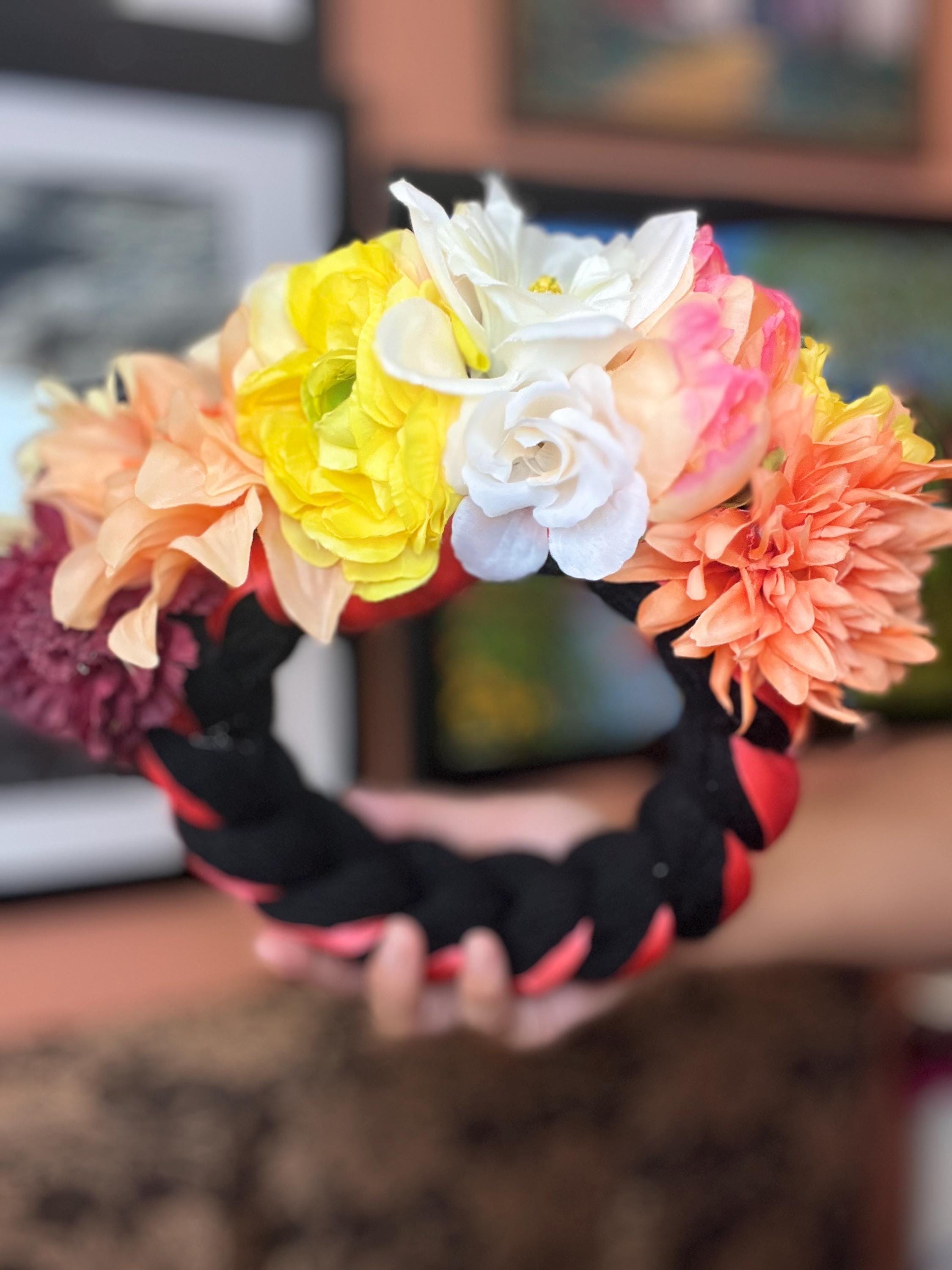 Custom Folklorico Braid Headpiece: Ribbon and Flowers - Etsy display picture 1