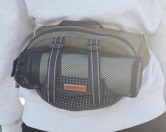 Army Green Utility Sling Bag: Water-Resistant Outdoor Fanny Pack
