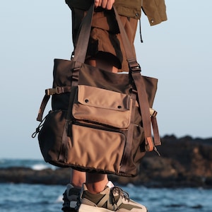 Sac fourre-tout avec fermeture éclair, Sac à main décontracté avec bandoulière réglable, Sac à bandoulière grande capacité avec poches
