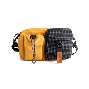 Mini sac messager avec poche, sac à bandoulière avec bandoulière réglable, joli sac à bandoulière pour téléphone - jaune