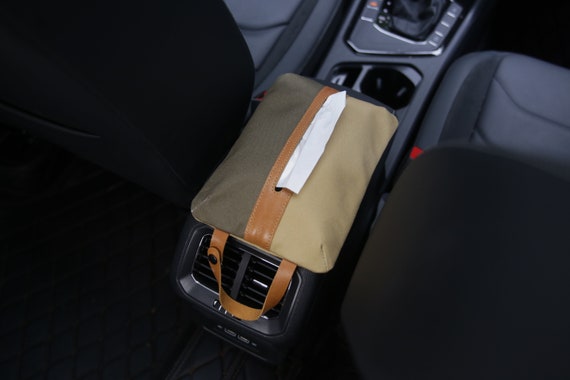 Car Tissue Holder, Napkin Holder, Color Blocking Canvas Backseat Tissue  Case Holder for Car 
