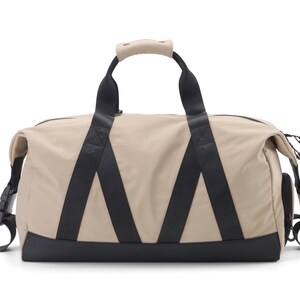 30L Reisetasche mit Schuhfach | Wasserdichte Sporttasche für Männer Frauen | Handgemacht werden Wochenend-Reisetasche Geschenk für Reisende - Beige