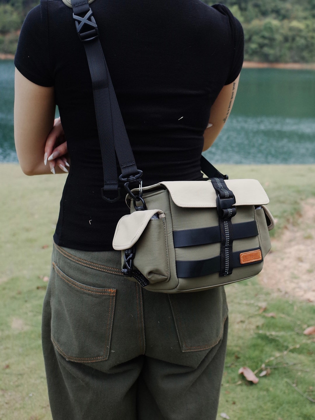 Waterproof Crossbody Camera Bag for Women, Vintagestyle Shoulder Bag