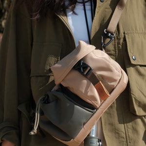Mini Messenger Bag mit Tasche, Crossbody Bag mit verstellbarem Riemen, süße Schultertasche für Handy Bild 2