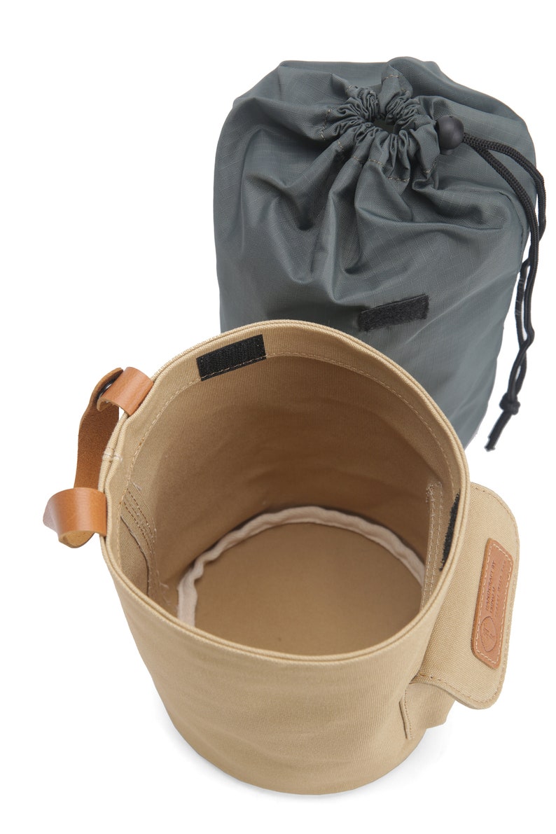 4L Car Trash Can , 100% Leak-Proof Car Trash Bag, Waterproof Hanging Garbage Bin Khaki image 7