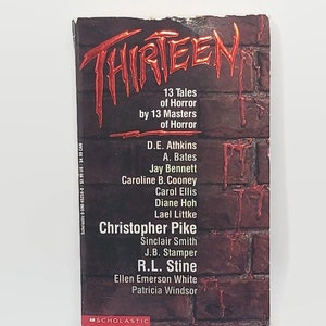 1991 Thirteen: 13 Tales of Horror edited by T. Pines, Vintage Scholastic Paperback Anthology Book, Young Adult YA Fiction