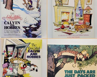 Libros de Calvin y Hobbes, Elige el tuyo, Libro de tiras cómicas vintage de Bill Watterson, tapa blanda