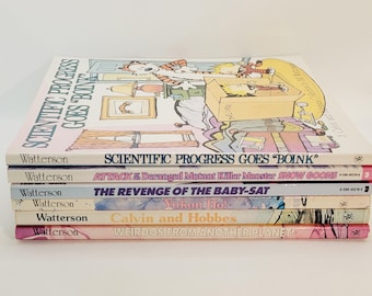 Libros de Calvin y Hobbes, Elige el tuyo, Libro de tiras cómicas vintage de Bill Watterson, tapa blanda