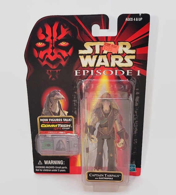 MOC 1998 Star Wars Captain Tarpals W/ Electropole & Commtech Chip 